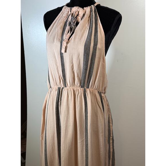 Cloth & Stone Striped Maxi Dress Women’s Size XL Sleeveless Halter Boho Resort - Picture 9 of 16